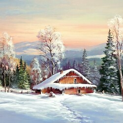 Jigsaw puzzle: Winter landscape
