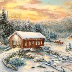 Jigsaw puzzle: Covered Bridge