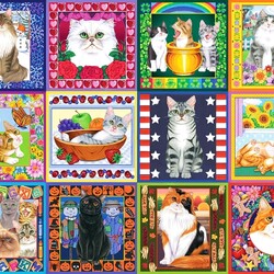 Jigsaw puzzle: There are different cats