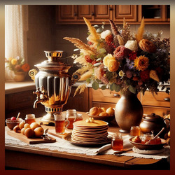 Jigsaw puzzle: Pancakes and tea