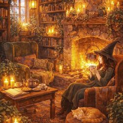 Jigsaw puzzle: Tea in the library