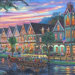 Jigsaw puzzle: Cottages on Stockton Row