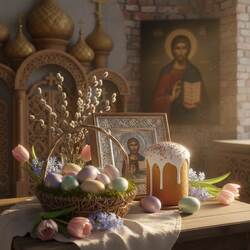 Jigsaw puzzle: Easter still life