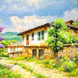 Jigsaw puzzle: Lilac bush