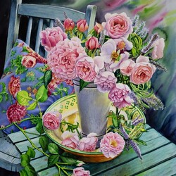 Jigsaw puzzle: Bouquet of roses