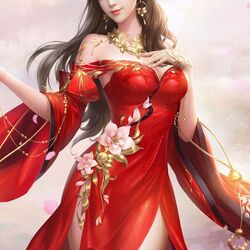 Jigsaw puzzle: Beauty in red