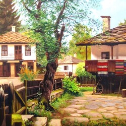 Jigsaw puzzle: Village yard