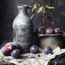 Jigsaw puzzle: Plum still life