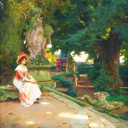 Jigsaw puzzle: Girl in the park