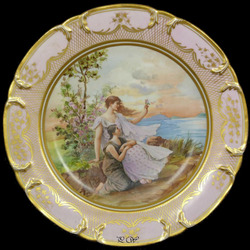 Jigsaw puzzle: Porcelain plate with painting