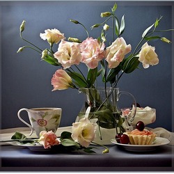 Jigsaw puzzle: Roses and sweets