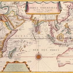 Jigsaw puzzle: 1677 Indian Ocean Map