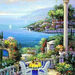 Jigsaw puzzle: Overlooking the Riviera