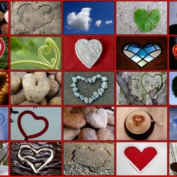 Jigsaw puzzle: Collage of hearts