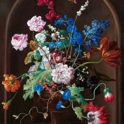 Jigsaw puzzle: Bouquet in a niche