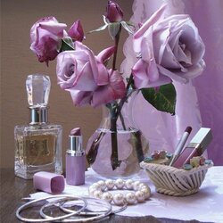 Jigsaw puzzle: Lilac roses