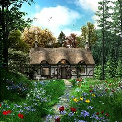 Jigsaw puzzle: Cottage among the pine trees