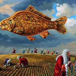 Jigsaw puzzle: Gold fish