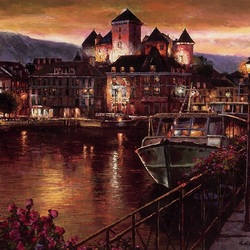 Jigsaw puzzle: Night Annecy