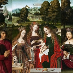 Jigsaw puzzle: The mystical marriage of St. Catherine (triptych)
