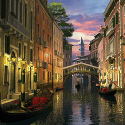 Jigsaw puzzle: Venice at dusk
