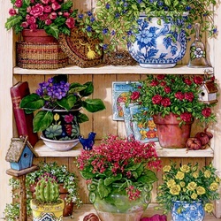 Jigsaw puzzle: Flower Cupboard / Flower cabinet