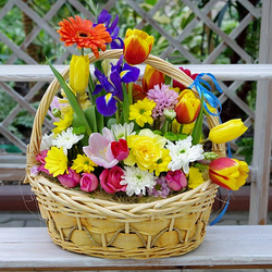 Jigsaw puzzle: Flower basket