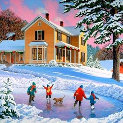 Jigsaw puzzle: Children at the rink