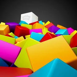 Jigsaw puzzle: Colored cubes