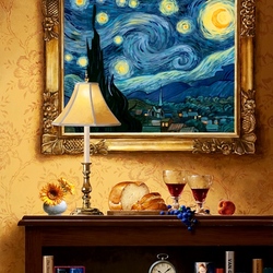 Jigsaw puzzle: Paintings within pictures / Starry Night
