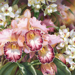 Jigsaw puzzle: Pink orchids