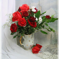 Jigsaw puzzle: With red roses ....