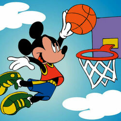 Jigsaw puzzle: Mickey Mouse - basketball player