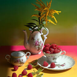 Jigsaw puzzle: Still life with raspberries