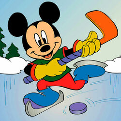 Jigsaw puzzle: Mickey Mouse hockey player