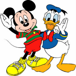 Jigsaw puzzle: Mickey Mouse and Donald Duck