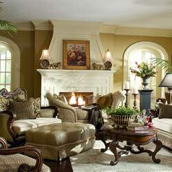 Jigsaw puzzle: Beautiful room with fireplace