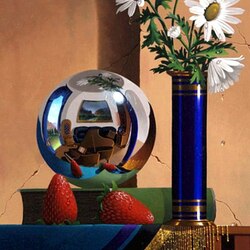 Jigsaw puzzle: Still life with daisies and a ball