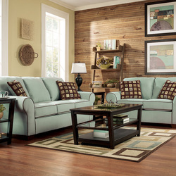 Jigsaw puzzle: Living room with blue sofas