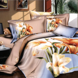 Jigsaw puzzle: Bed linen with lilies
