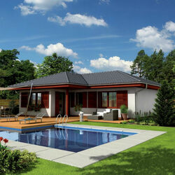 Jigsaw puzzle: House with pool