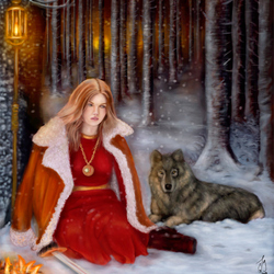 Jigsaw puzzle: The Lady And The Wolf