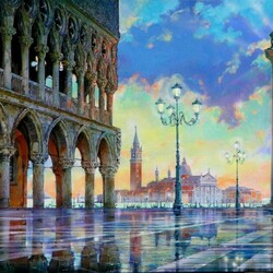 Jigsaw puzzle: The last rays of the sun in Piazza San Marco