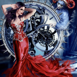 Jigsaw puzzle: Girl in red dress