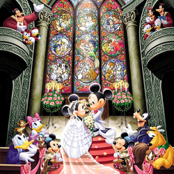 Jigsaw puzzle: Mickey's wedding