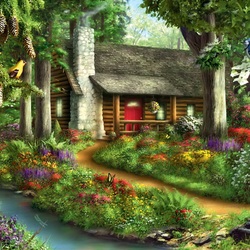 Jigsaw puzzle: Sunny forest