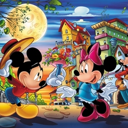 Jigsaw puzzle: Mickey and Minnie's date
