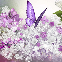 Jigsaw puzzle: Flowers and butterflies