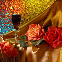 Jigsaw puzzle: Wine and roses