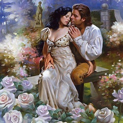 Jigsaw puzzle: Kiss among the roses